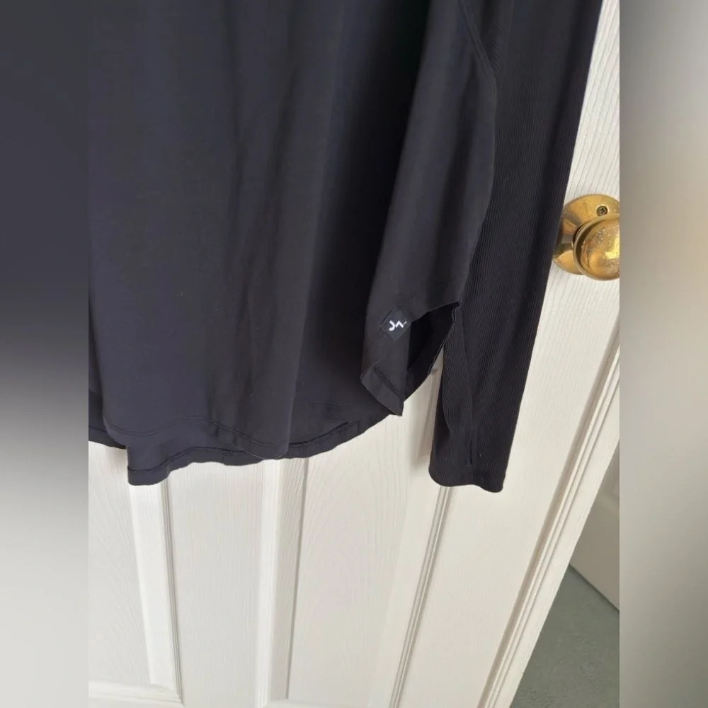 Joy Lab Black Trendy Thumb Hole Sleeve‎ Stretchy Tunic top XXL - Picture 8 of 11